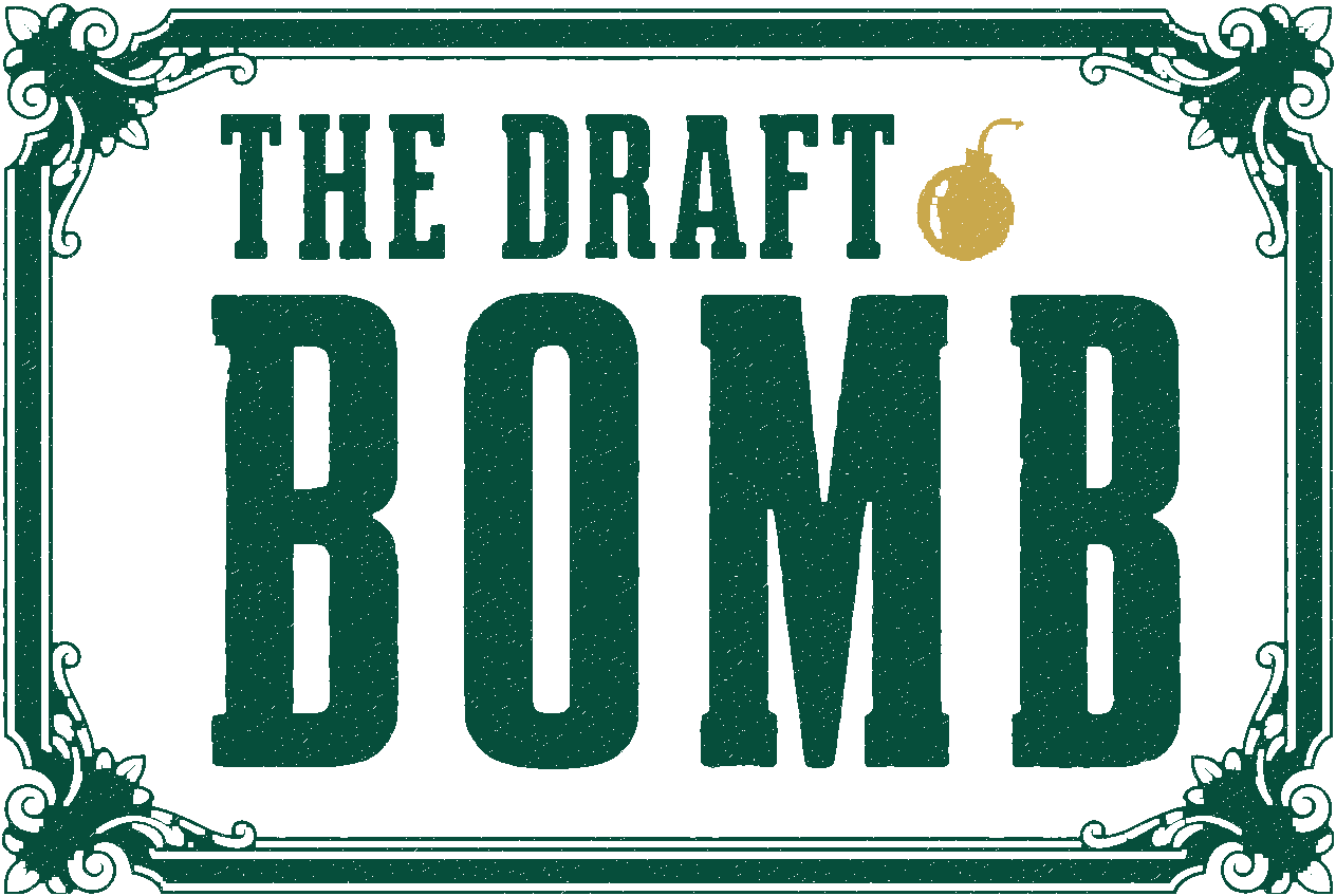 The Draft Bomb — modern NFL scouting platform wordmark